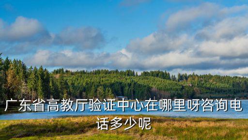 廣東省高教廳驗證中心在哪里呀咨詢電話多少呢