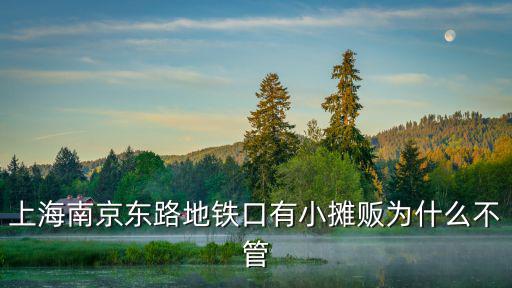 上海南京東路地鐵口有小攤販為什么不管
