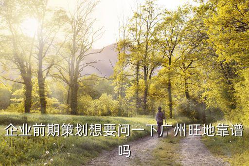 企業前期策劃想要問一下廣州旺地靠譜嗎