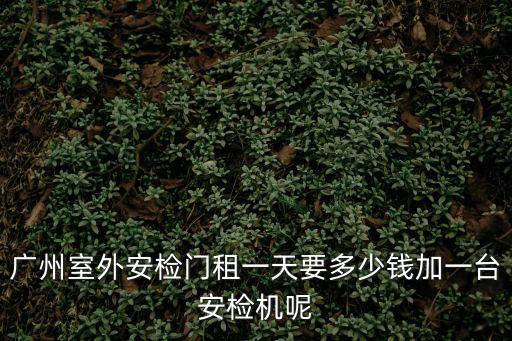 廣州室外安檢門租一天要多少錢加一臺安檢機呢