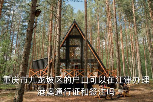 重慶市江津出入境管理，我戶口是江津的在重慶主城區能不能辦理港澳游的出入境簽證