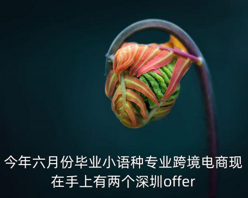今年六月份畢業小語種專業跨境電商現在手上有兩個深圳offer