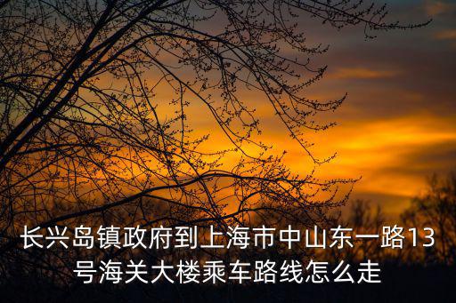 長興島鎮政府到上海市中山東一路13號海關大樓乘車路線怎么走