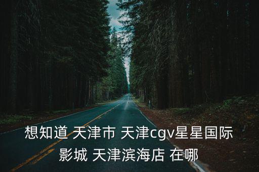想知道 天津市 天津cgv星星國際影城 天津濱海店 在哪