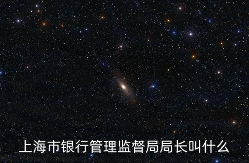 上海市銀行管理監督局局長叫什么