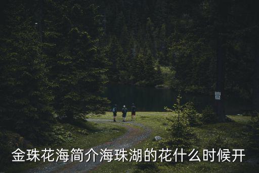 金珠花海簡介海珠湖的花什么時候開