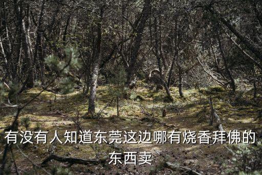 東莞清溪有寺廟，有沒有人知道東莞這邊哪有燒香拜佛的東西賣
