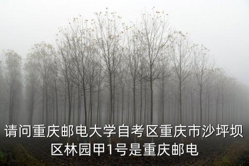 重慶市沙坪壩區歌樂山林園甲1號，請問重慶郵電大學自考區重慶市沙坪壩區林園甲1號是重慶郵電