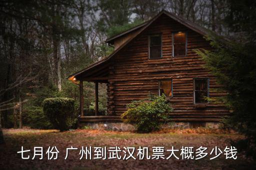 七月份 廣州到武漢機票大概多少錢