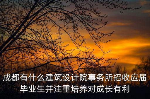 成都市建筑市政設計院招聘，成都有什么建筑設計院事務所招收應屆畢業生并注重培養對成長有利