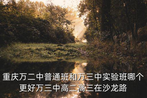重慶萬二中普通班和萬三中實驗班哪個更好萬三中高二高三在沙龍路