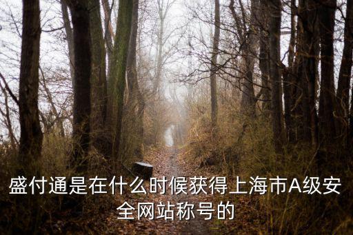 盛付通是在什么時候獲得上海市A級安全網站稱號的