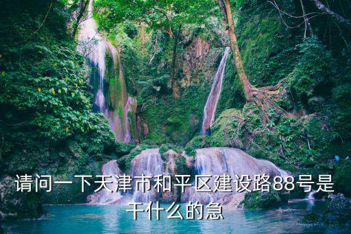 請問一下天津市和平區(qū)建設路88號是干什么的急