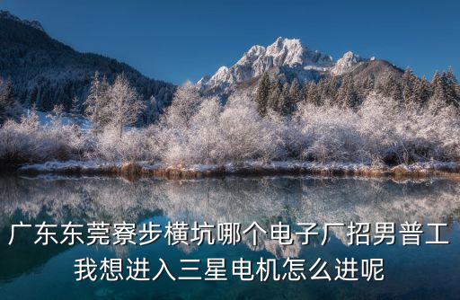 廣東東莞寮步橫坑哪個電子廠招男普工我想進入三星電機怎么進呢