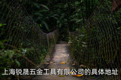 上海銳晟五金工具有限公司的具體地址