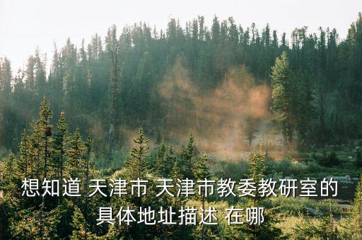 想知道 天津市 天津市教委教研室的具體地址描述 在哪