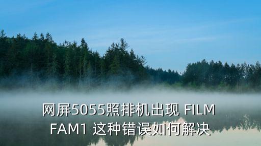 網屏5055照排機出現 FILM FAM1 這種錯誤如何解決