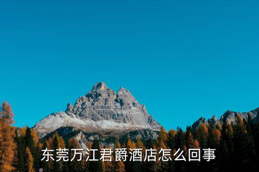 東莞萬江君爵酒店怎么回事