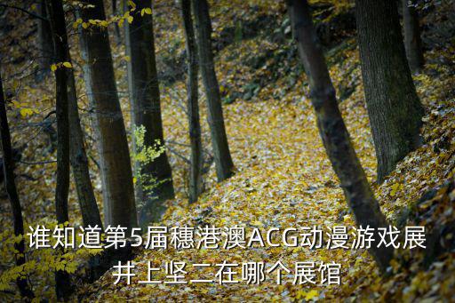 誰(shuí)知道第5屆穗港澳ACG動(dòng)漫游戲展井上堅(jiān)二在哪個(gè)展館