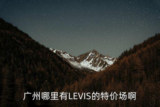廣州哪里有LEVIS的特價場啊