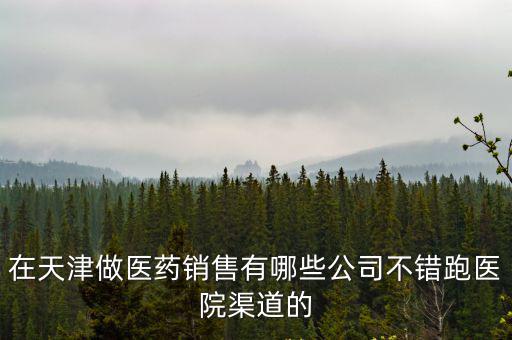 天津市暗訪醫院醫藥代表，在天津做醫藥銷售有哪些公司不錯跑醫院渠道的