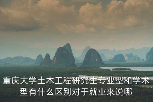 重慶大學(xué)土木工程研究生專(zhuān)業(yè)型和學(xué)術(shù)型有什么區(qū)別對(duì)于就業(yè)來(lái)說(shuō)哪