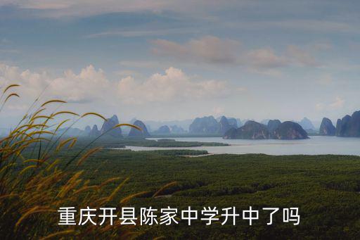 重慶市開縣長沙鎮陳家中學貼吧，重慶開縣陳家中學升中了嗎
