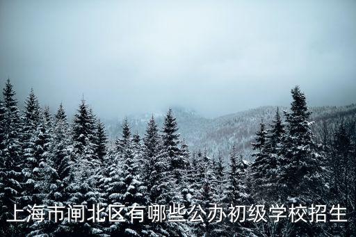 上海市閘北區有哪些公辦初級學校招生