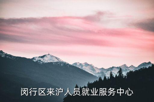 閔行區來滬人員就業服務中心