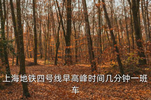 上海地鐵四號(hào)線早高峰時(shí)間幾分鐘一班車