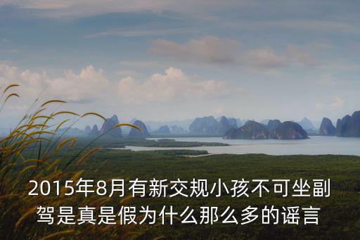 2015年8月有新交規(guī)小孩不可坐副駕是真是假為什么那么多的謠言