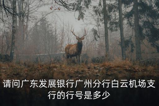 請問廣東發展銀行廣州分行白云機場支行的行號是多少