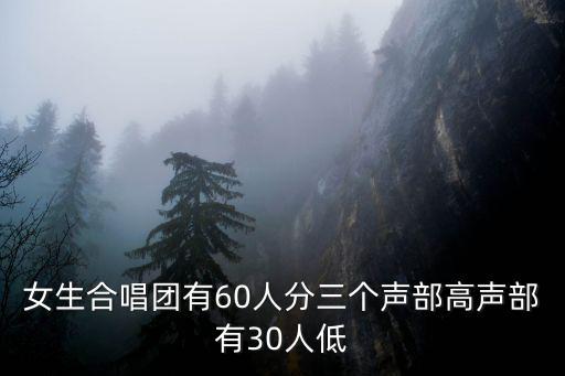 女生合唱團有60人分三個聲部高聲部有30人低