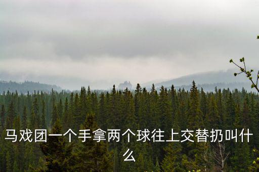 天津市2019春節馬戲雜技，馬戲團一個手拿兩個球往上交替扔叫什么