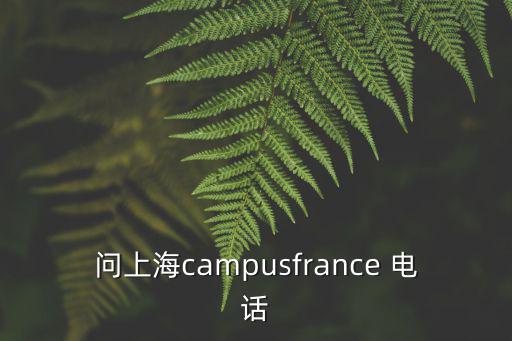 問上海campusfrance 電話