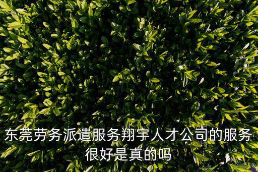 東莞勞務派遣服務翔宇人才公司的服務很好是真的嗎