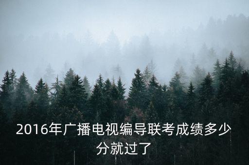 2016年廣播電視編導聯考成績多少分就過了