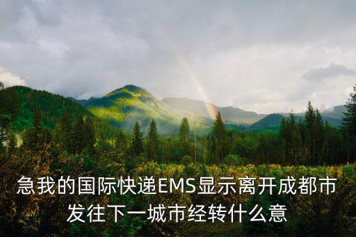 急我的國際快遞EMS顯示離開成都市發往下一城市經轉什么意