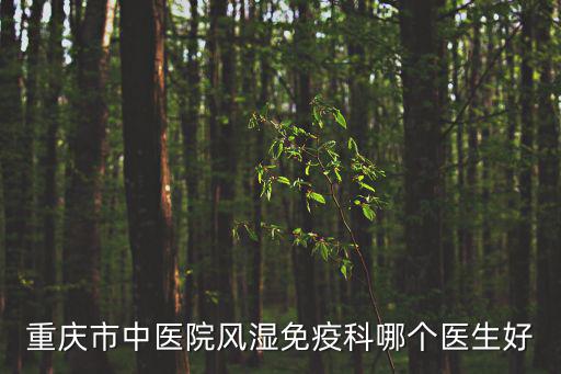 重慶市中醫院風濕免疫科哪個醫生好
