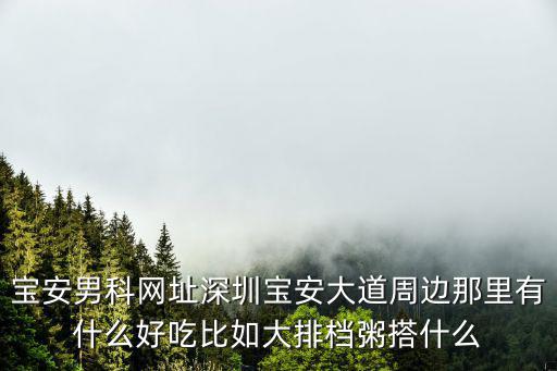 寶安男科網址深圳寶安大道周邊那里有什么好吃比如大排檔粥搭什么