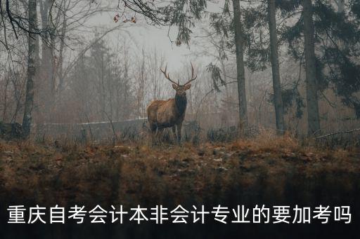 重慶自考會計本非會計專業的要加考嗎