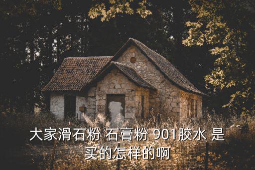 大家滑石粉 石膏粉 901膠水 是買的怎樣的啊