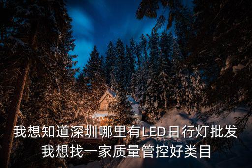 我想知道深圳哪里有LED日行燈批發我想找一家質量管控好類目