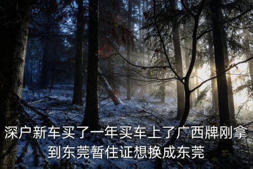廣西牌遷東莞流程，可以將廣西卡的號碼轉成東莞卡不