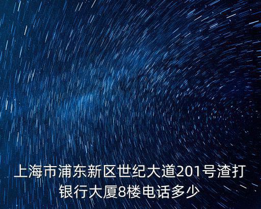 上海市浦東新區(qū)世紀(jì)大道201號(hào)渣打銀行大廈8樓電話多少