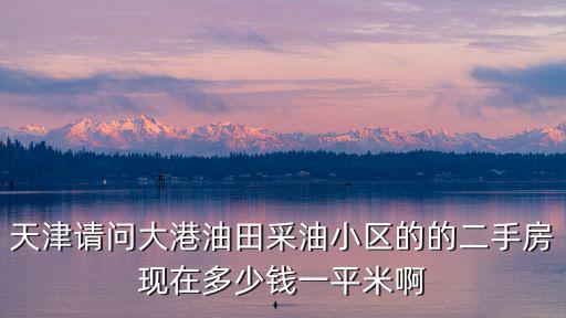 天津請問大港油田采油小區的的二手房現在多少錢一平米啊