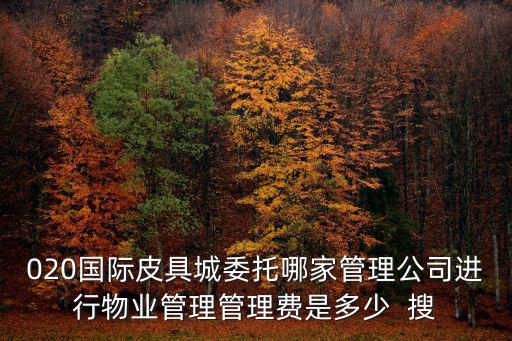 020國(guó)際皮具城委托哪家管理公司進(jìn)行物業(yè)管理管理費(fèi)是多少  搜