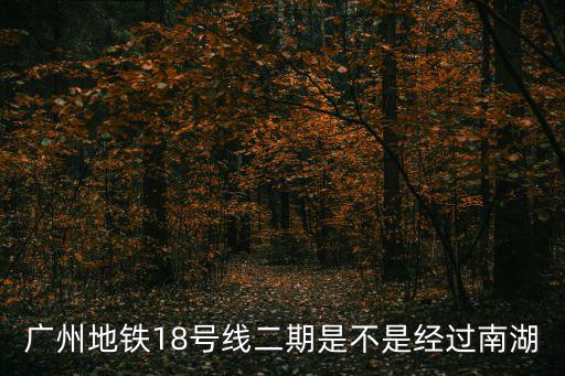 廣州地鐵18號線二期是不是經(jīng)過南湖