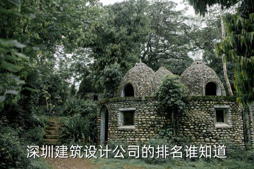 深圳建筑設計公司的排名誰知道
