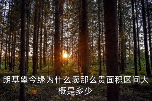 朗基望今緣為什么賣那么貴面積區間大概是多少